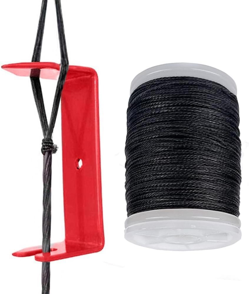Archery Bow String Separator Tool and Bowstring Serving Thread 131 Black