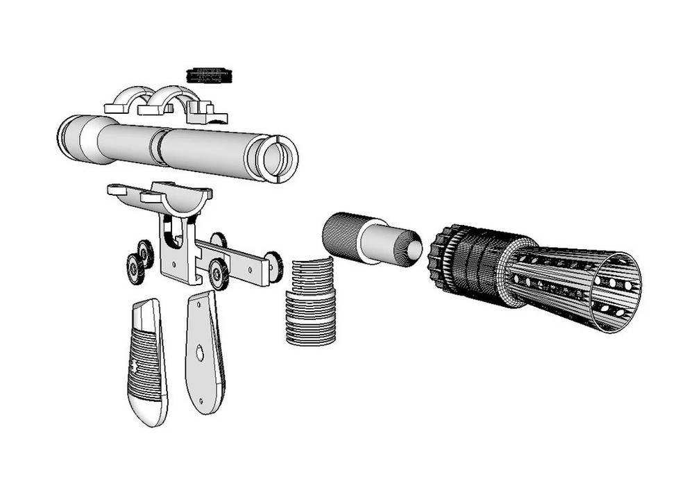 3d Printed Airsoft Han Solo Blaster Conversion Kit