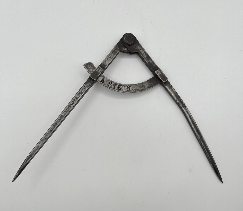 Vintage Antique 12” Wing Divider Compass Tool By A. Stein
