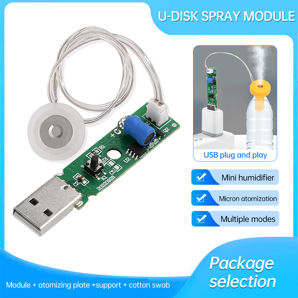 USB DC5V Ultrasonic Mist Maker Atomizing Module Humidifier DIY Kits 108KHZ