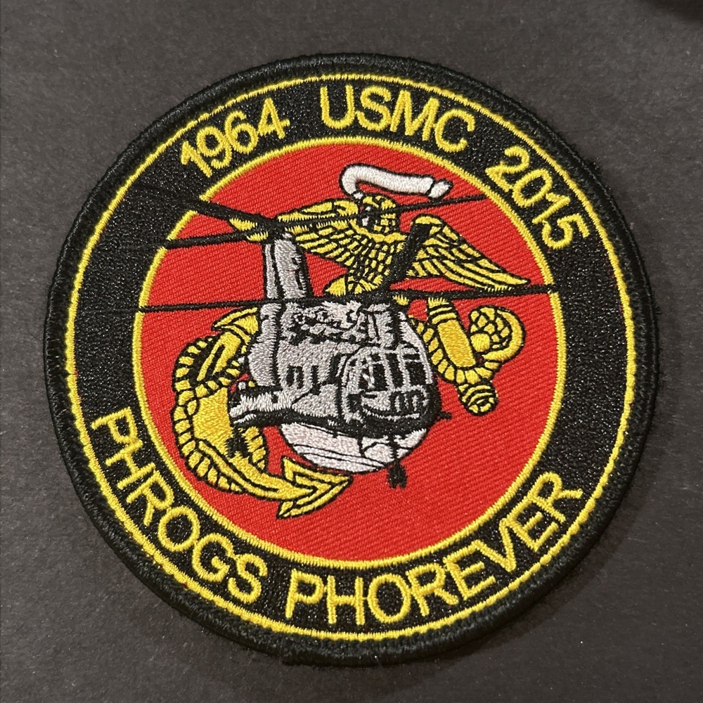 CH-46⭐PHROG⭐ USMC PHROGS PHOREVER (FOREVER) 1964-2015 vêlkrö PATCH