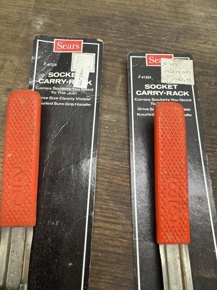 Sears Socket Carry Rack (2) For 1/2 And 3/8