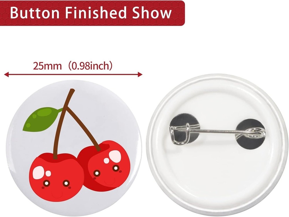 Affordable 200 Sets Button Maker Supplies - 0.98 inch Personalization Kit