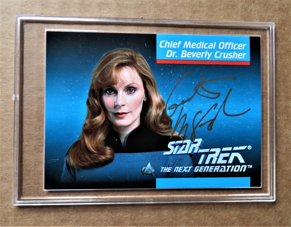 Star Trek  Next Generation,  Dr. Beverly Crusher - Gates McFadden signed card