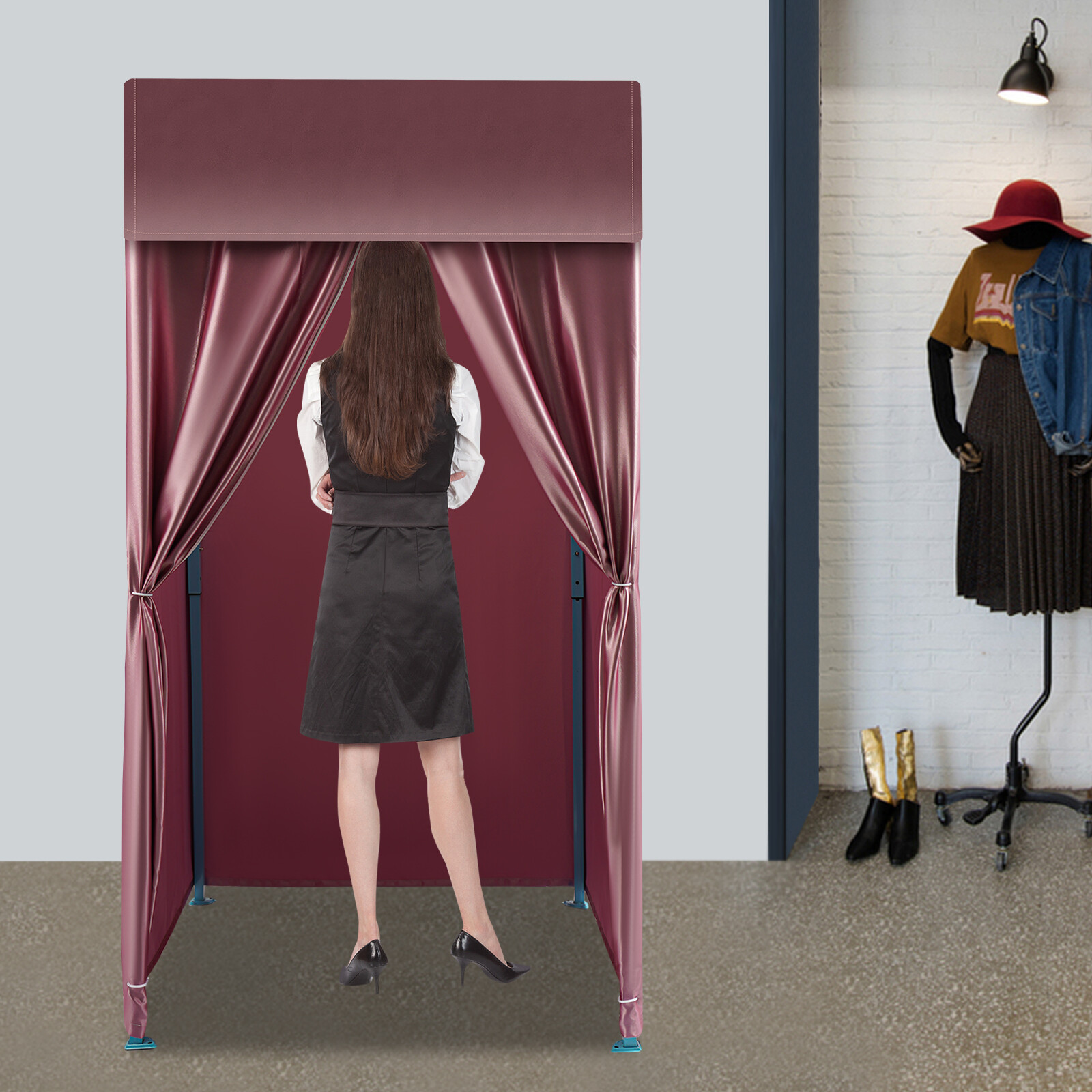 Portable Clothing Store Fitting Room, Foldable Changing Room, Dressing Room