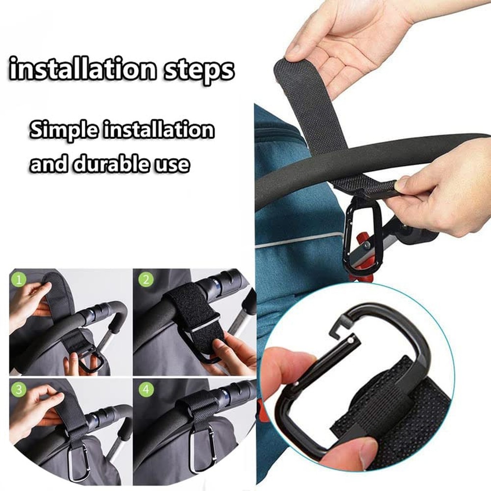 Boat Rail Bag Hook Adjustable Safety Straps with Convenient Quick Release Buc...