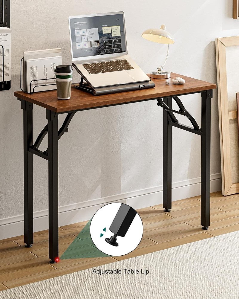 Small Folding Computer Desk – Portable 35.8 Inch Foldable Laptop Table