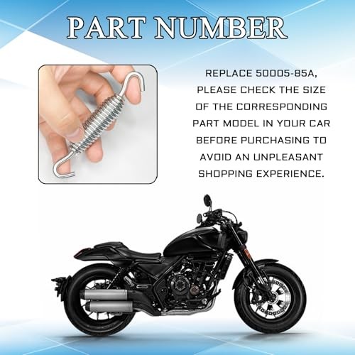 Motorcycle Kickstand Spring, Stainless Steel Side Kickstand Return silver