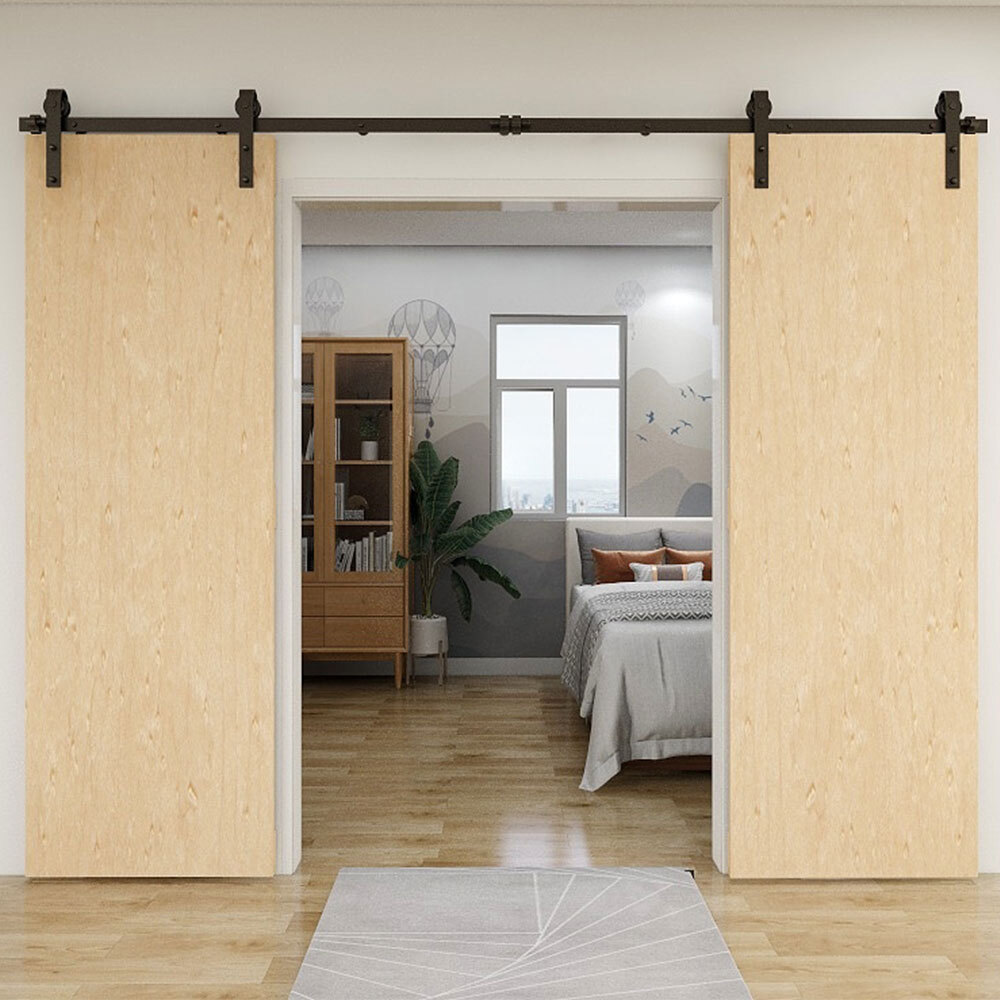 4-20FT Sliding Barn Door Hardware Closet Track Kit for Single/Double/Bypass Door