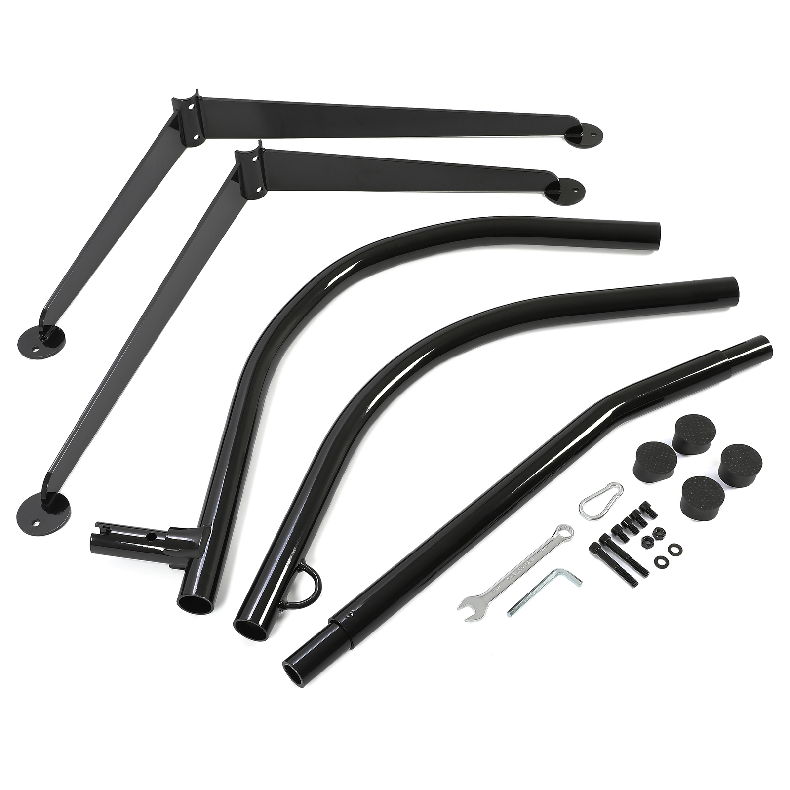 Black Steel Solid Frame Stand Hammock C Stand For Porch Swing Hammock Chair