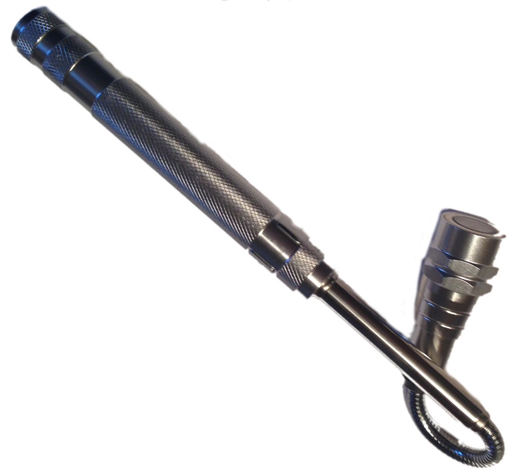 Extendable | Extendible Magnetic LED Flashlight Pickup Tool WITH MIRROR 3LED
