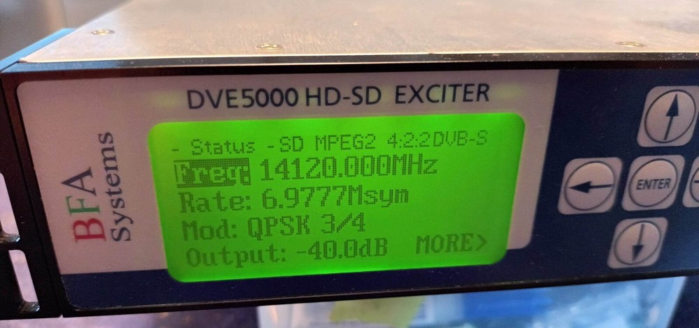 ADVENT VISLINK DVE5000 HD-SD ENCODER, ASI INPUT, L-BAND OUTPUT, EC