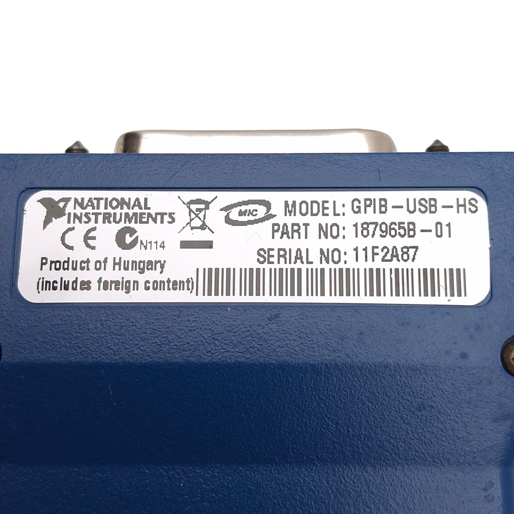National Instruments GPIB-USB-HS 187965B-01 Interface Adapter, USB to GPIB