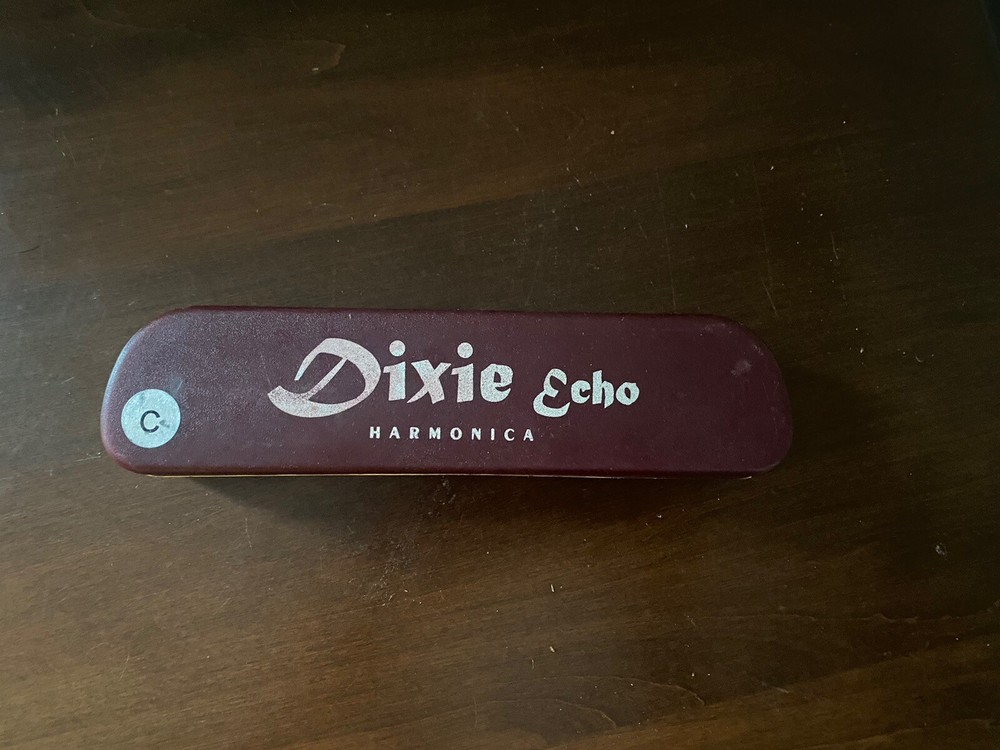 Vintage Dixie Echo Harmonica C With Case NEW