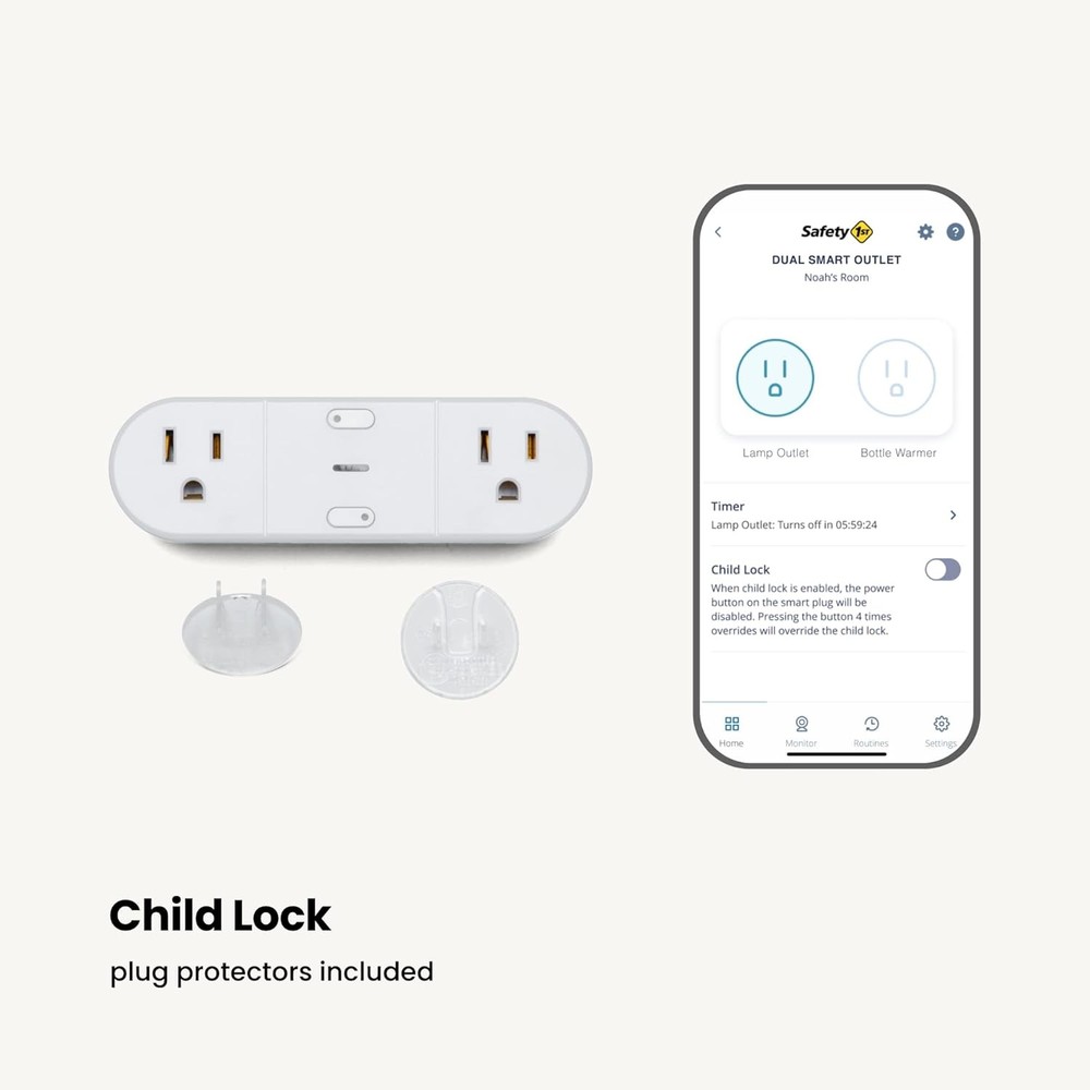 2 Pack Wi-Fi Smart Outlet - Independently Controllable with Timer & Schedule