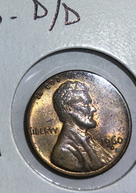 Lincoln 1c 1960-D/D.  D over D  ERROR  KM 201