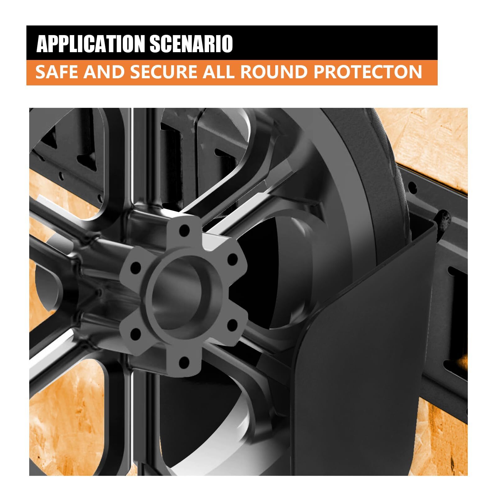 4 pack E-track Wheel Chock Strap Kit Motorcycle Wheel Chocks Heavy Duty Powder