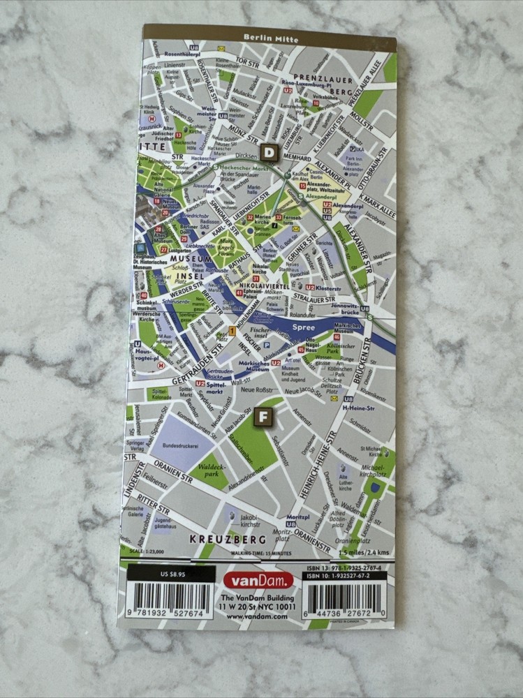 Berlin StreetSmart Map, VanDam, MOMA, Laminated, Guide, Germany