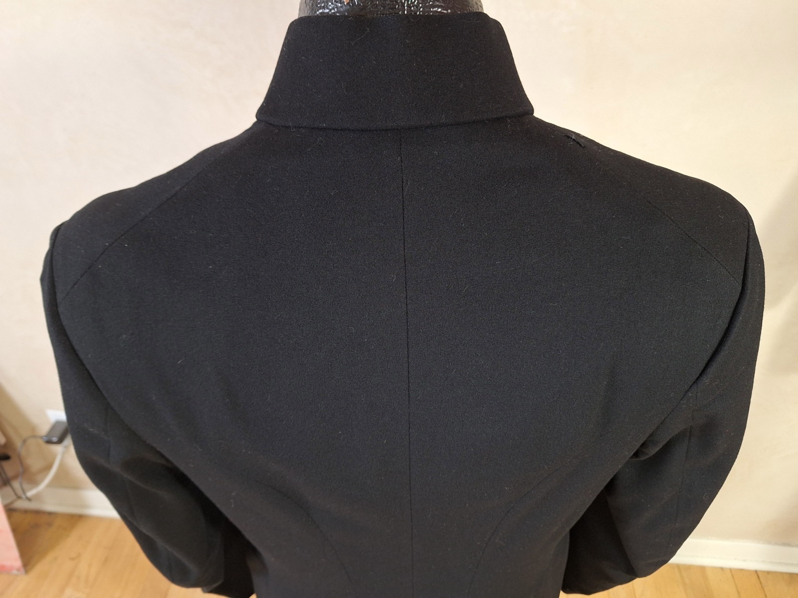 Antique Men's Black Single Breasted Frock Coat 36R S Vtg 1900s Victorian Masonic