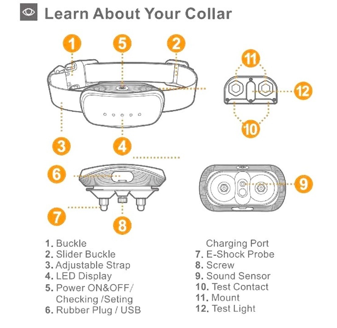 Smart Auto Anti bark Dog Collar Intelligent Waterproof Barking Terminator Device