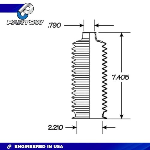 2 Pc Rack & Pinion Bellow Boots Kit