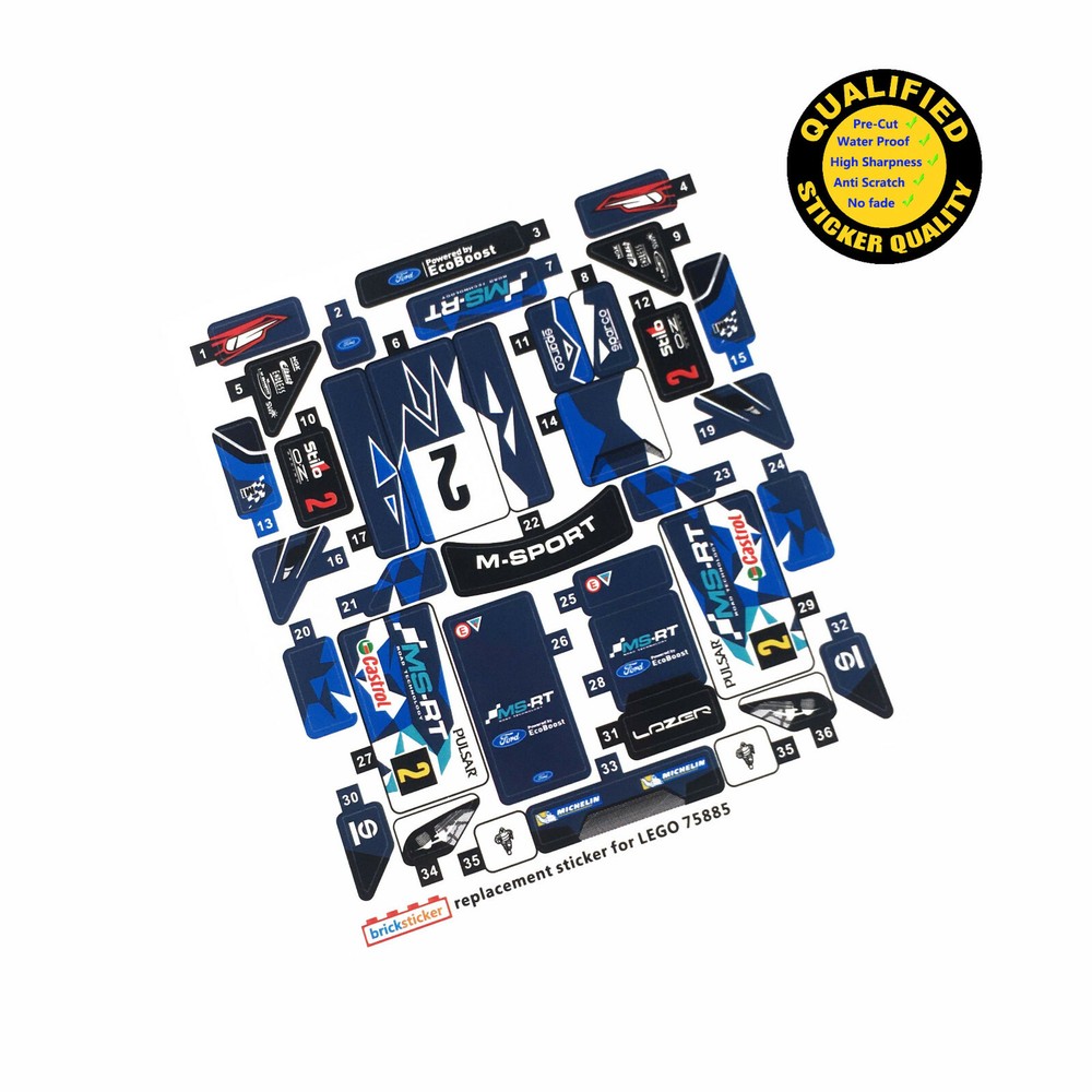 Replacement sticker for set 75885 Precut sticker