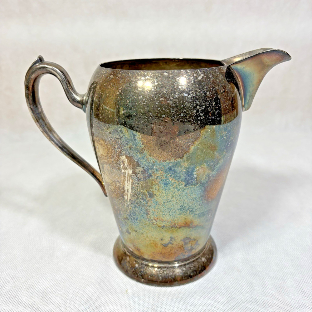 Vintage Academy Silver On Copper Pitcher #105