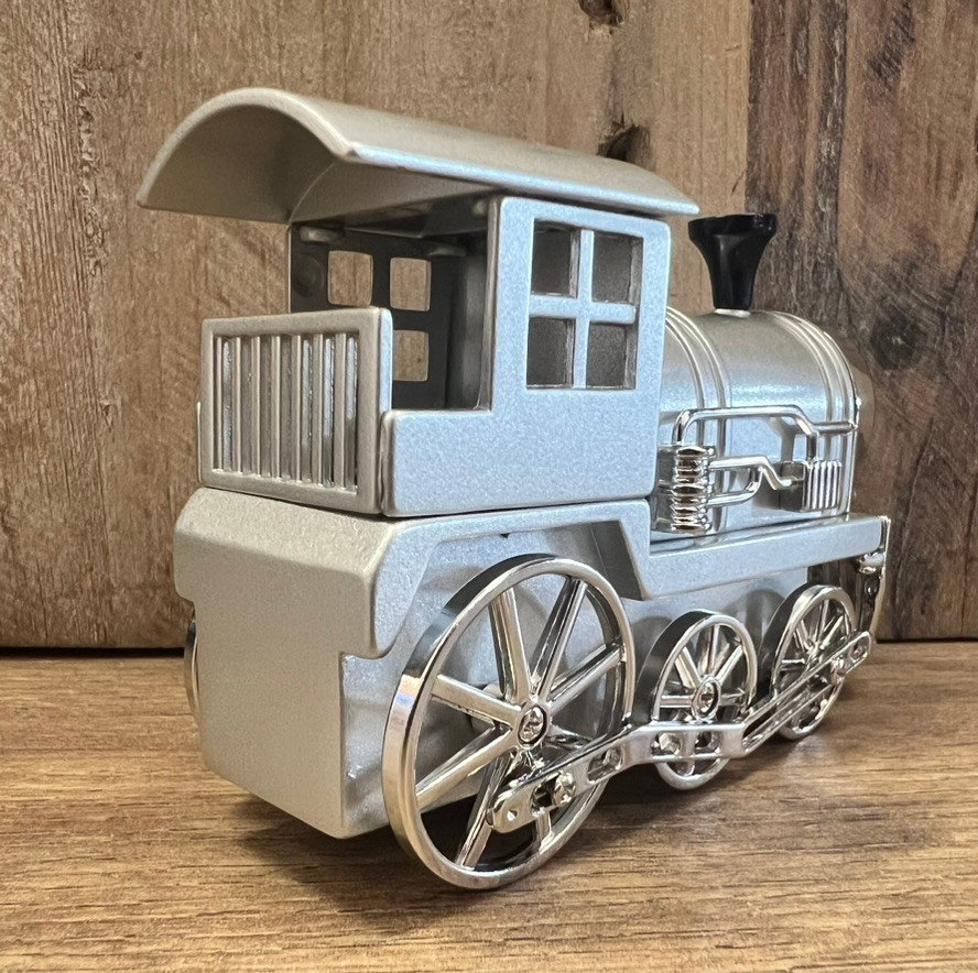 Train Desk Clock Alloy 3" x 2.5"