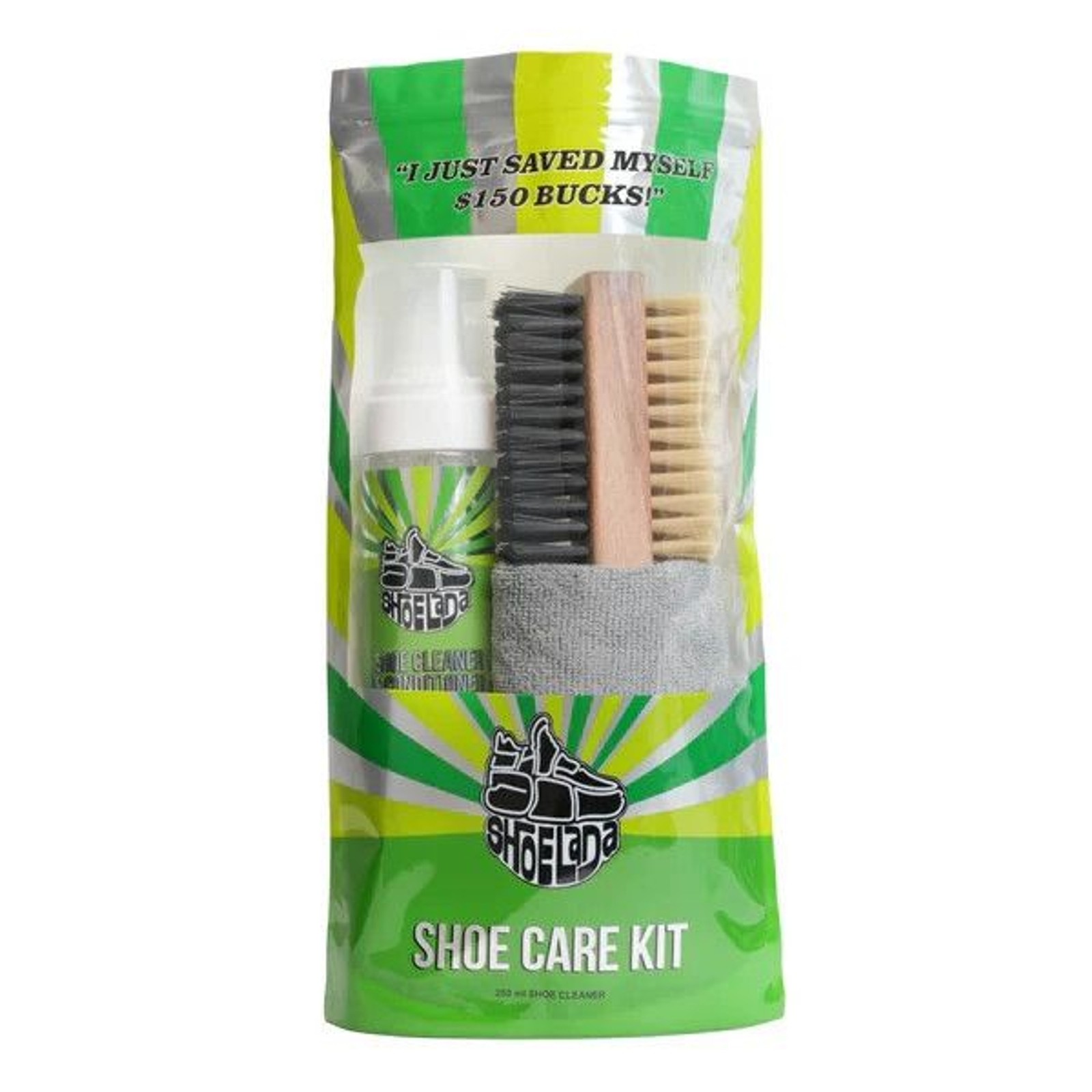 NEW Authentic ShoeLada Foam Shoe Cleaner And Conditioner Brush Kit IN HAND FAST