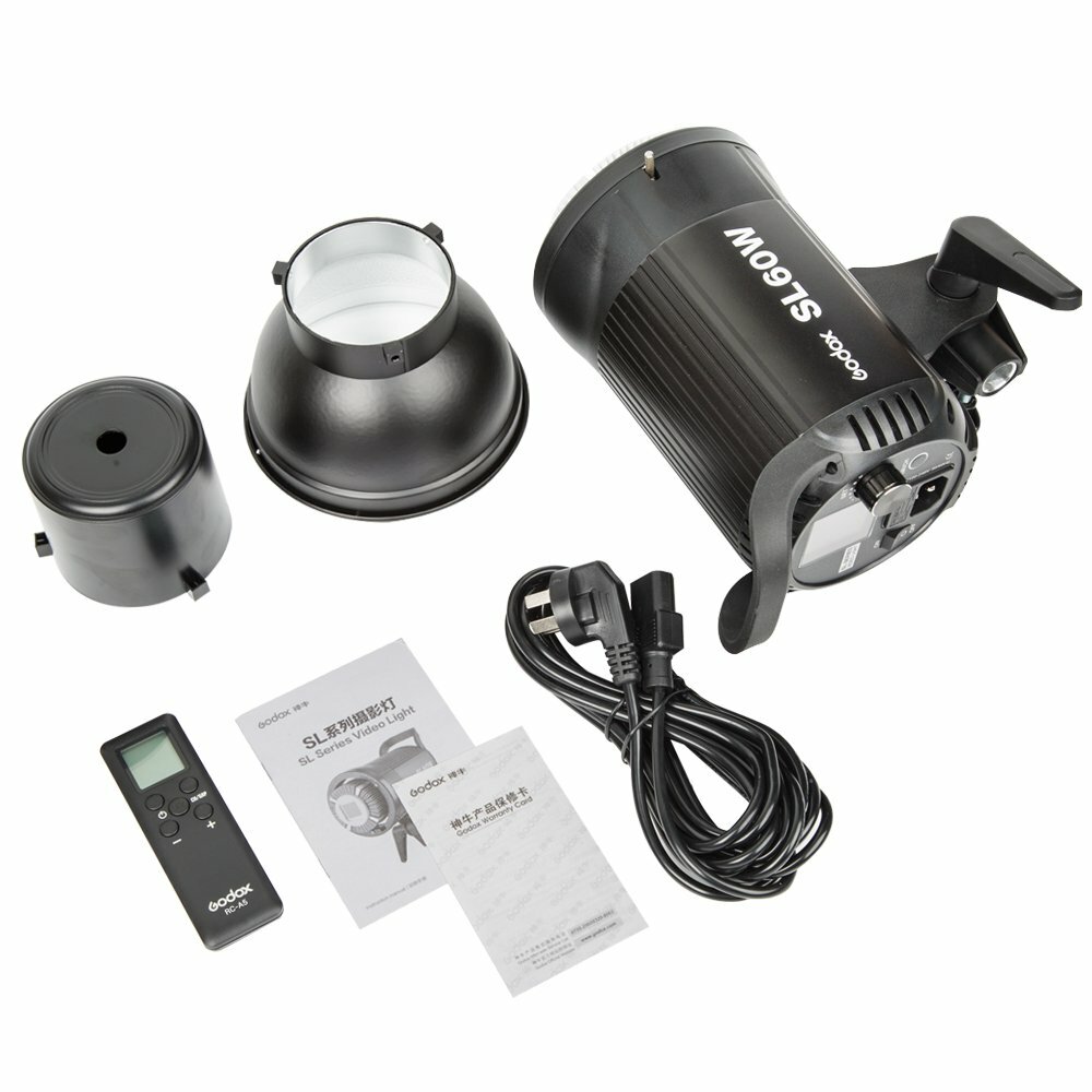 US Godox SL-60W 5600K Studio LED Video Light+80cm Octagon Umbrella Softbox Stand