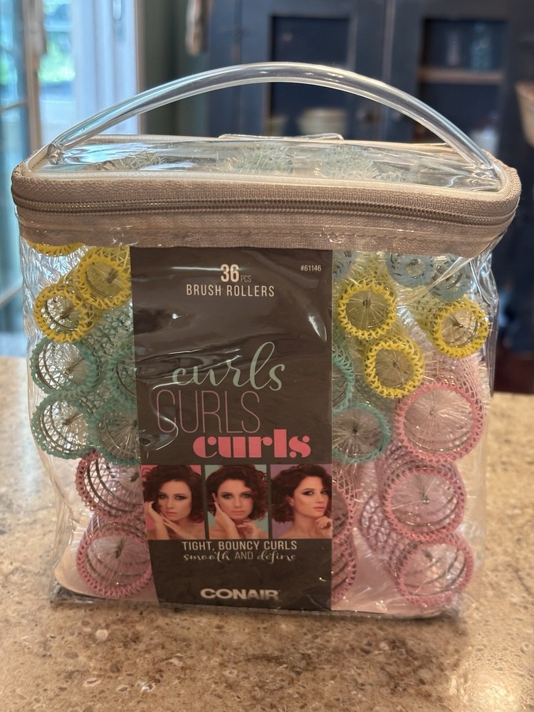 Conair Curls 36 Pcs Brush Rollers NWOT