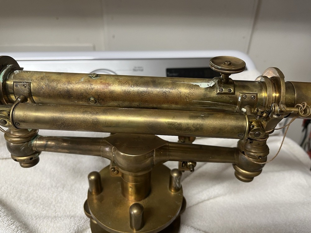 ANTIQUE DUMPY (WYE) TRANSIT /LEVEL SIGNED BY JAMES W. QUEEN