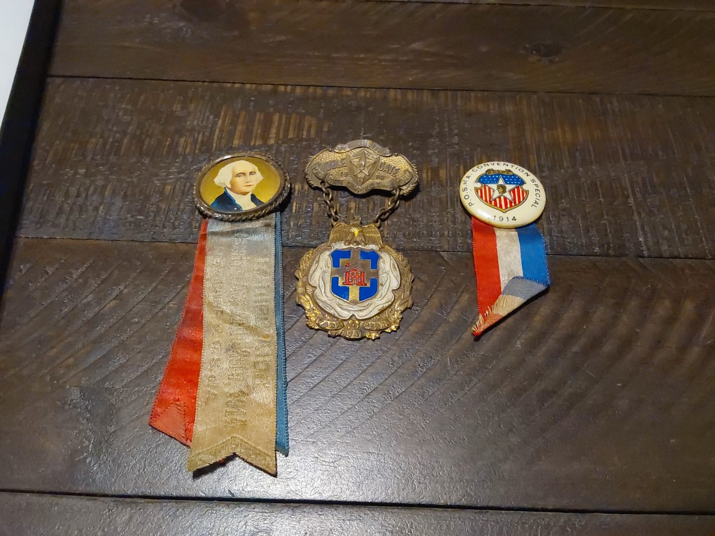 Patriotic Order Sons of America 1914 George Washington Pins