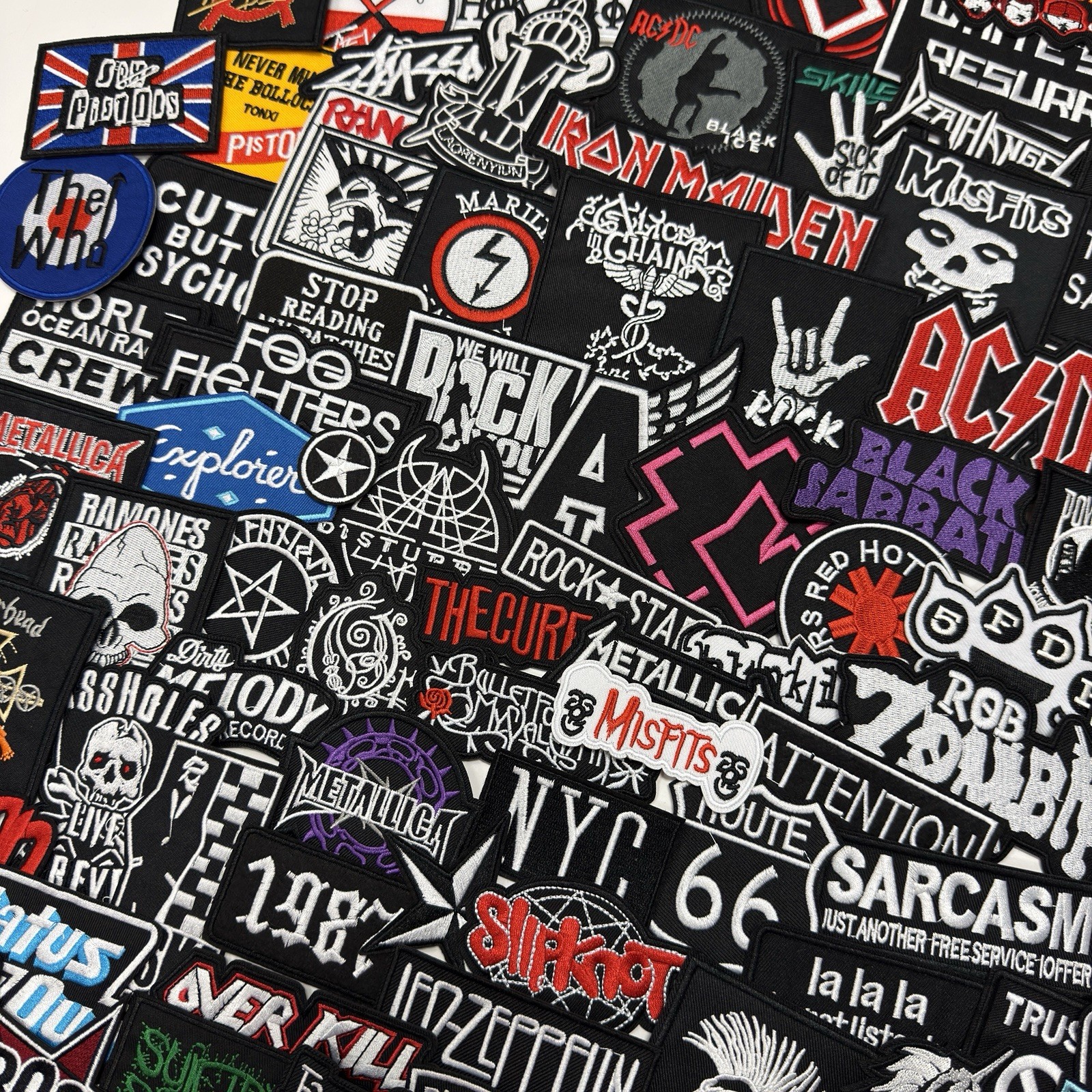 Rock Band Music Punk Heavy Metal Iron-On Embroidery Applique Patch Random Lots