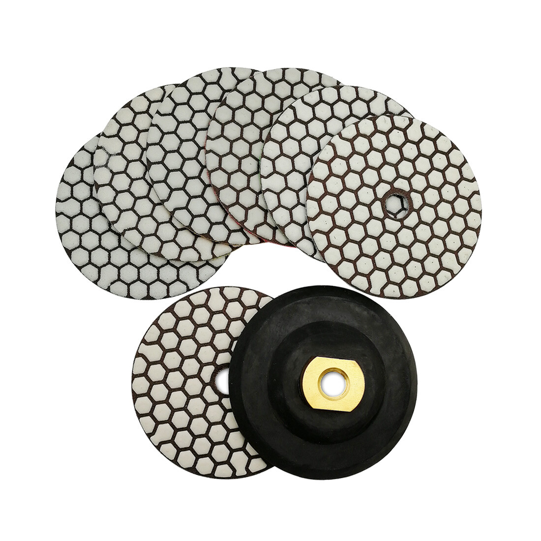 4" Diamond Polishing Pads Granite Marble Tile Sanding Discs 5/8-11 Backer x
