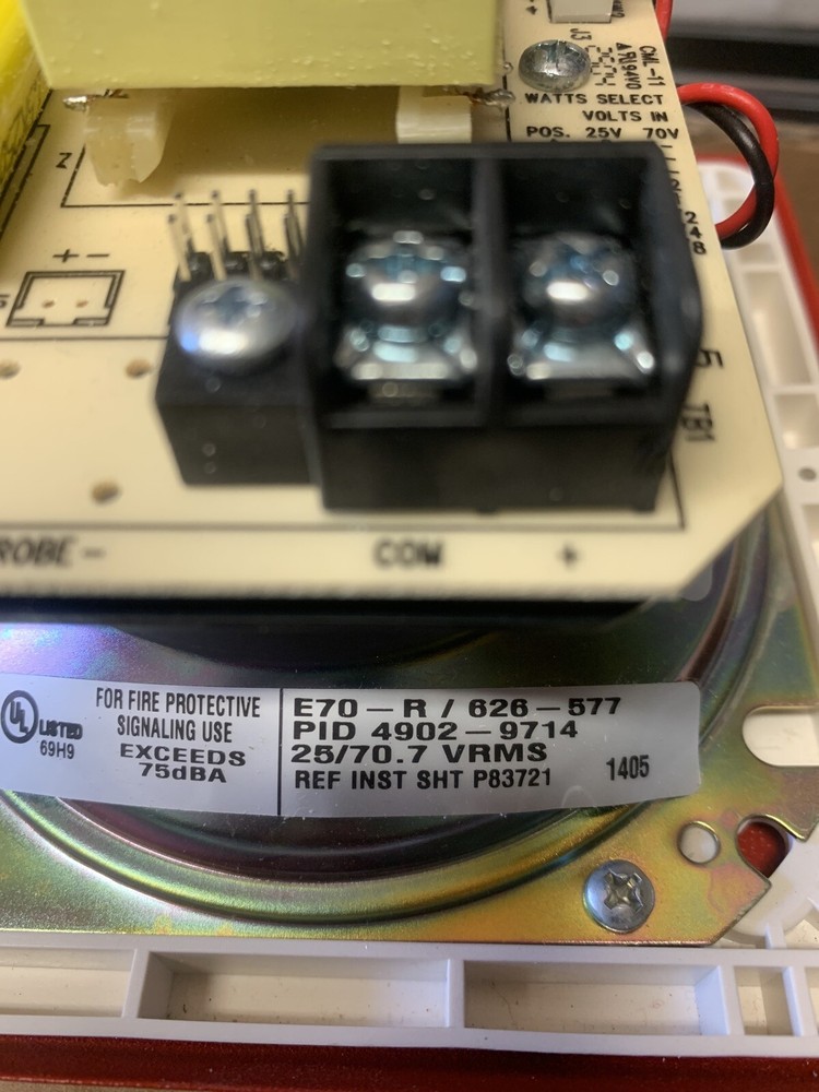 Simplex 626-577 Wheelock Inc 118685 E70 Series Speaker E70-R