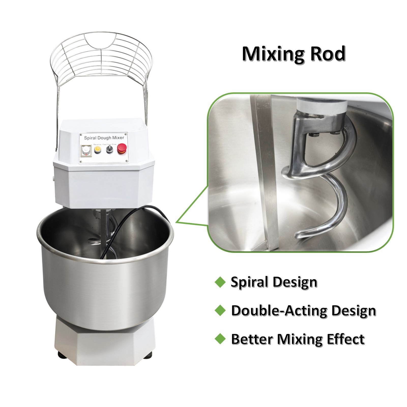 220V 80L Double-acting Double-speed Dough Mixer for Bread Pizza Three-phase