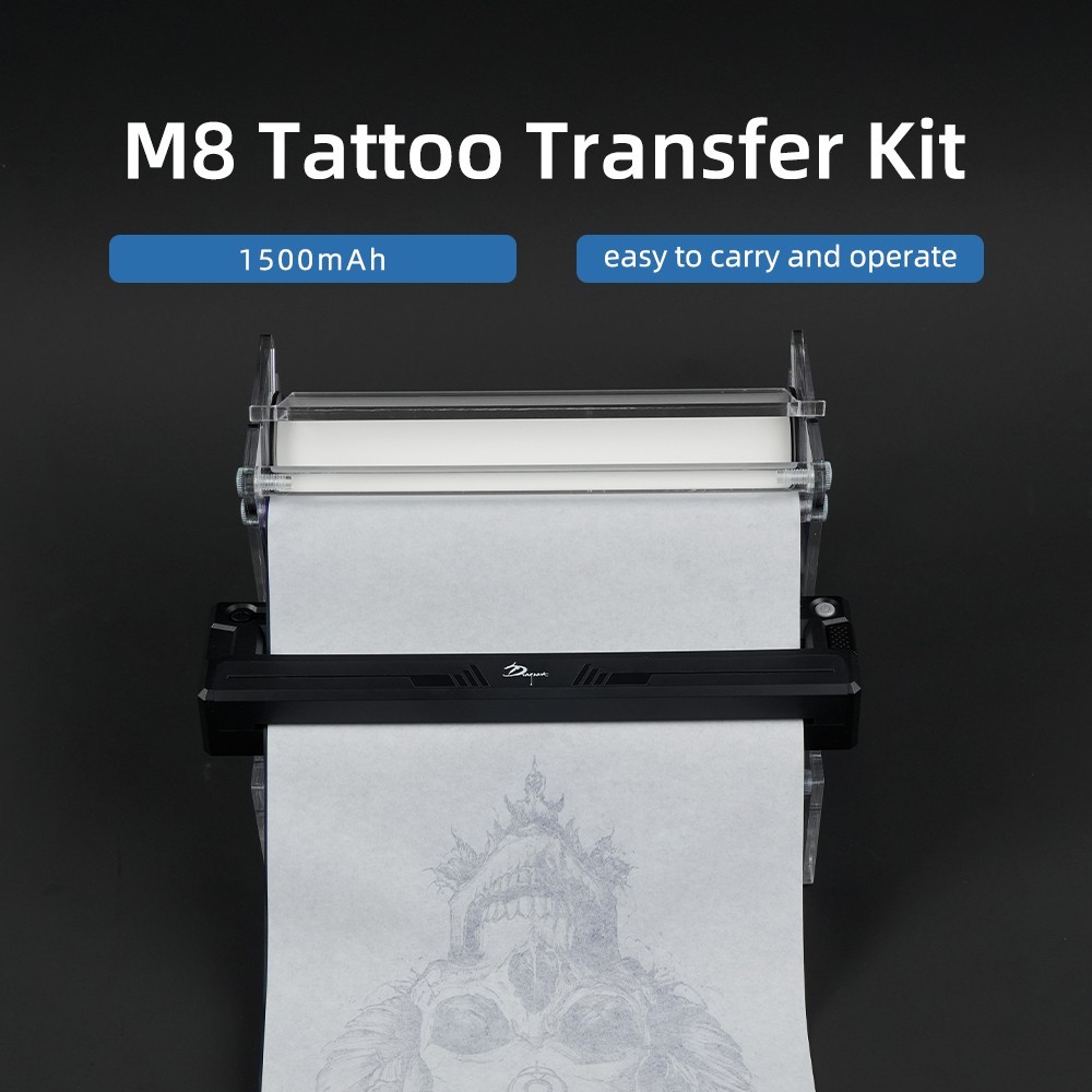 Wireless Tattoo Printer Kit with Holder and Roll Paper
