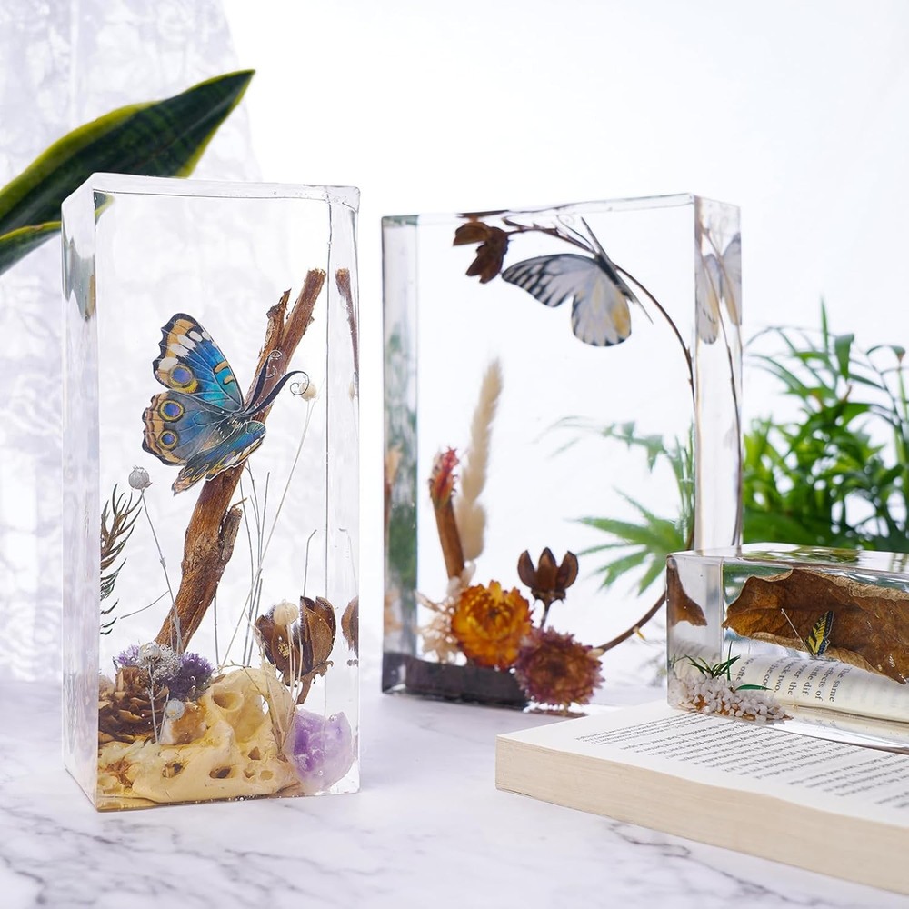 LET'S RESIN Rectangle Silicone Resin rectangle molds, clear, transparent