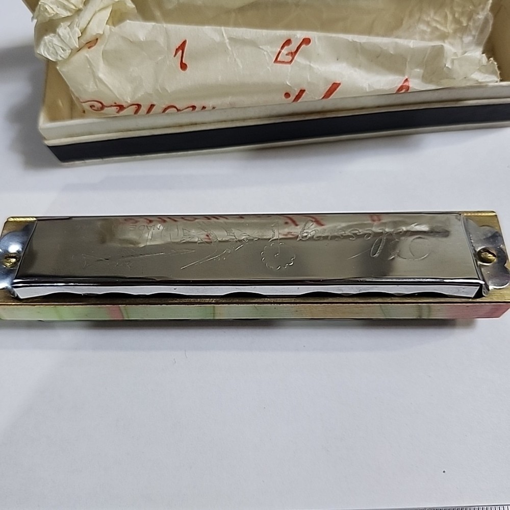 Blessing Wood Harmonica Original Box Multi Color Note