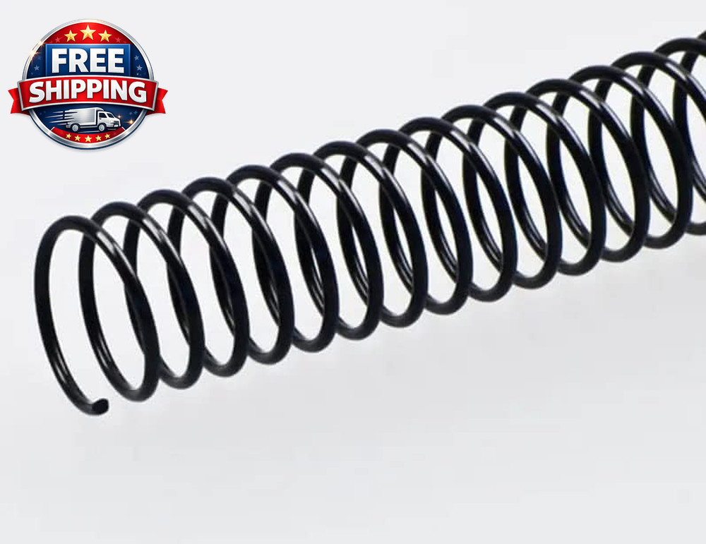 100 Pack Plastic Spiral Binding Coils, 4:1 Pitch for Easy Binding