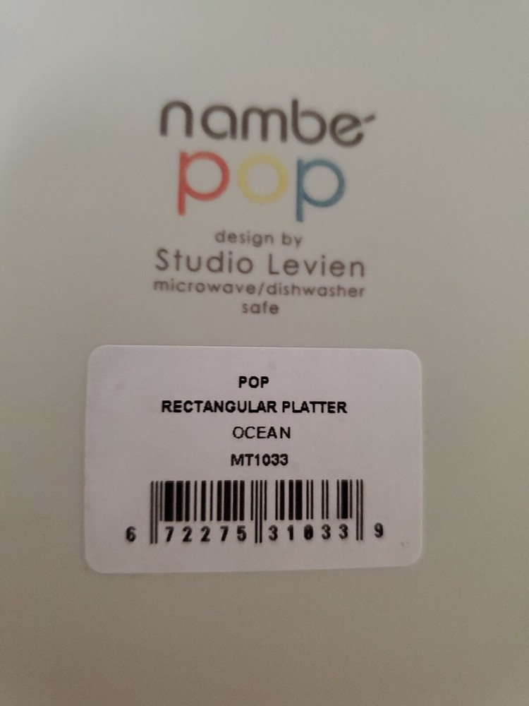 Nambe Ocean Blue POP Collection Rectangular Platter - New with tag.