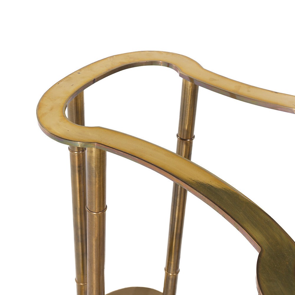 Mastercraft Mid Century Solid Brass Faux Bamboo Dining Table Base