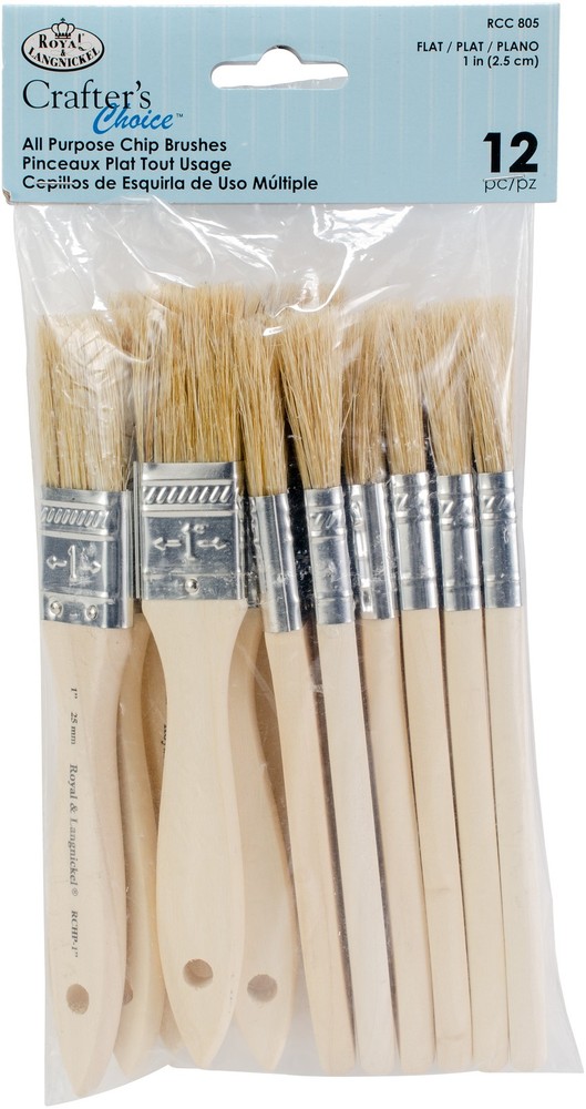 Crafter's Choice All Purpose Chip Brush Set 12/Pkg-
