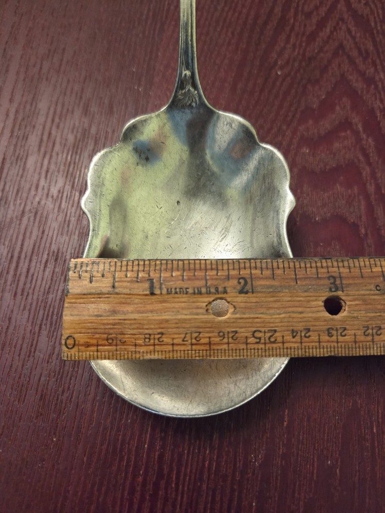 Sheffield Silverware S. H. Co. Quadruple Plate Large Casserole Spoon Carnation