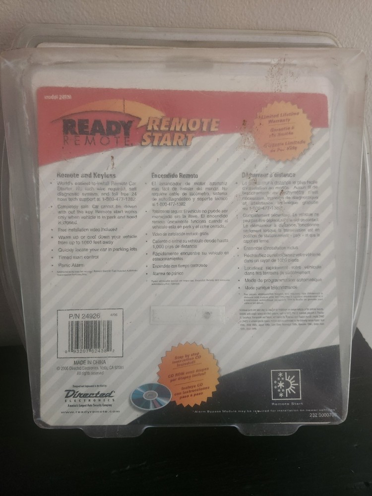 Ready Remote - Remote Start Keyless Entry Car Starter Model 24926 - READ