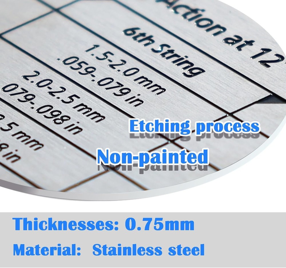 Guitar Action Gauge Ruler, String Height for