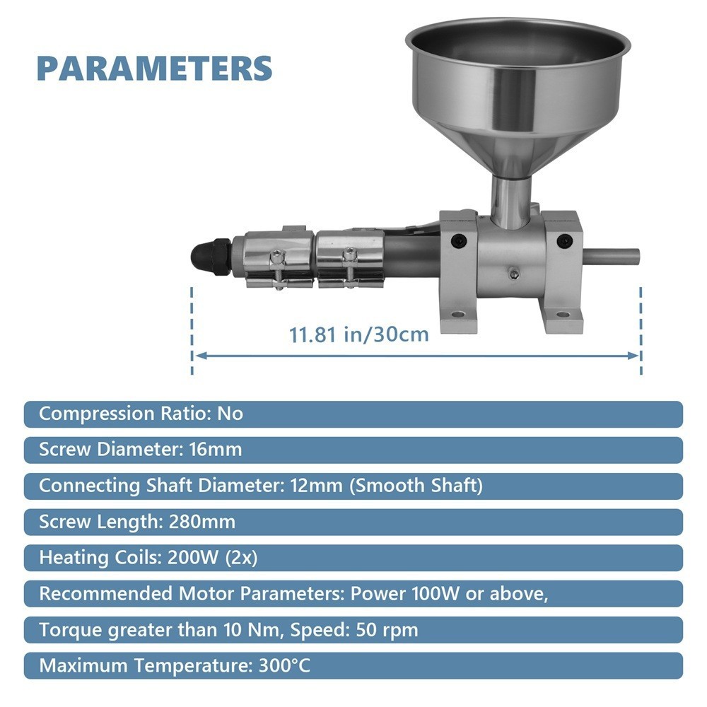 3D Filament Single Screw Extruder 110V MicroPlastic Extrusion Processing Machine