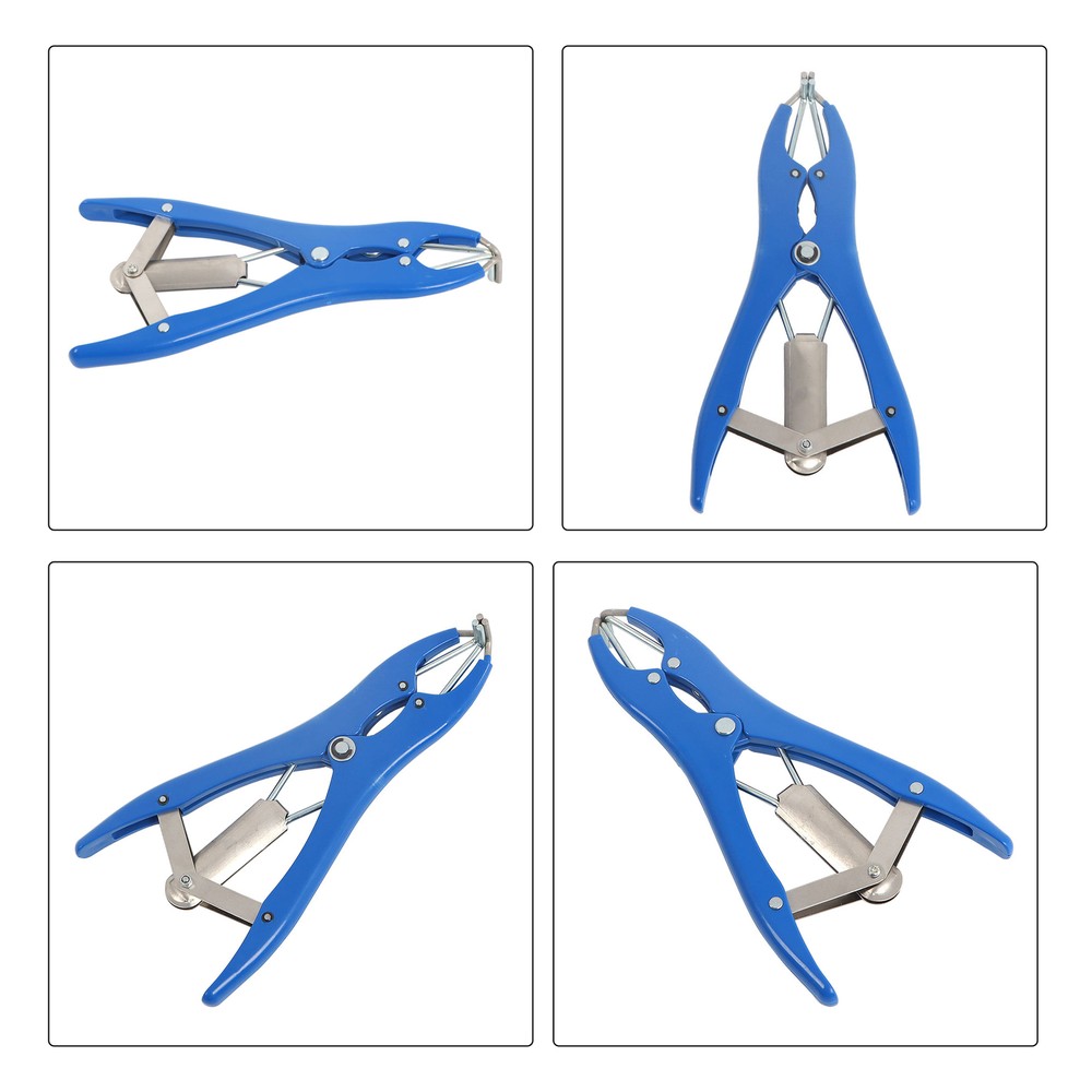 Elastrator Plastic with 100 Rubber Rings Castration Plier Applicator Livestock