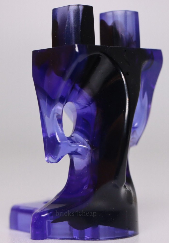 Lego Trans Purple Lower Body Ghost with Marbled Black Pattern